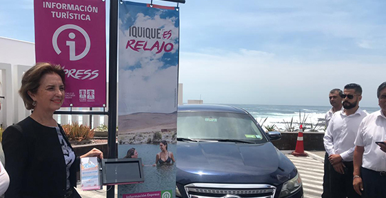 Implementamos innovación tecnológica en Iquique: Turistas podrán solicitara transporte seguro desde Tótems digitales