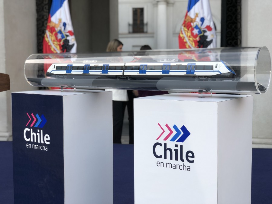 Maqueta prototipo del próximo MetroTren Melipilla