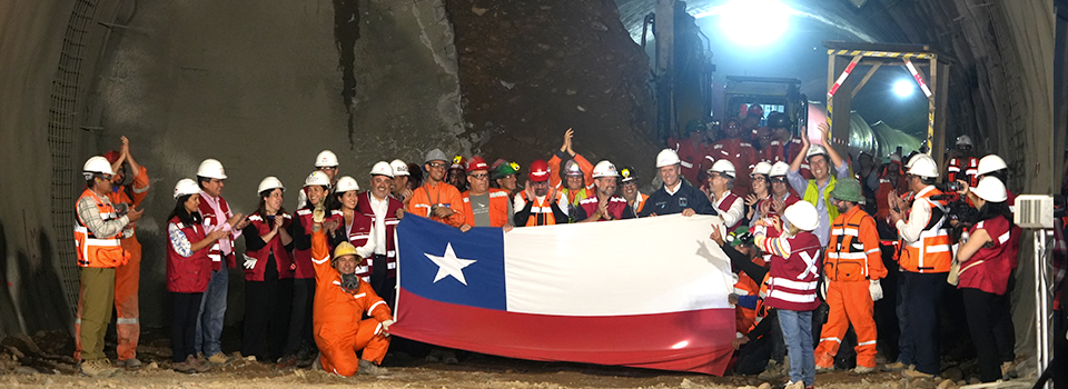 Así fue el primer encuentro de túneles de la Línea 7